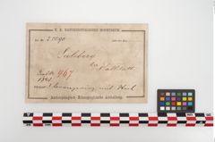 Etikett zu Bronzegehänge (NHMW-PRAE-025090)